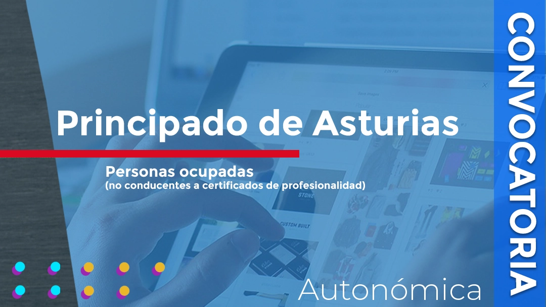 El Principado de Asturias convoca las ayudas para financiar la realización de programas formativos, no conducentes a la obtención de certificados de profesionalidad, destinados a personas trabajadoras ocupadas